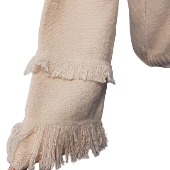 NEW Vintage‎ America Size M Western Boho Cream Cowlneck Cream Sweater - Picture 6 of 11